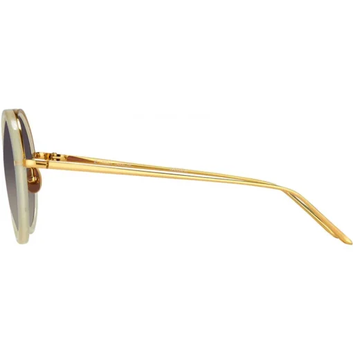 Linda Farrow - Tracy Round Sunglasses in Sherbet - LFL239C47SUN - Eyewear - Avvenice^ Sunglasses