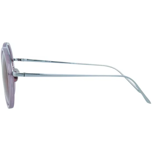 Linda Farrow - Tracy Round Sunglasses in Milky Purple - LFL239C59SUN - Eyewear - Avvenice