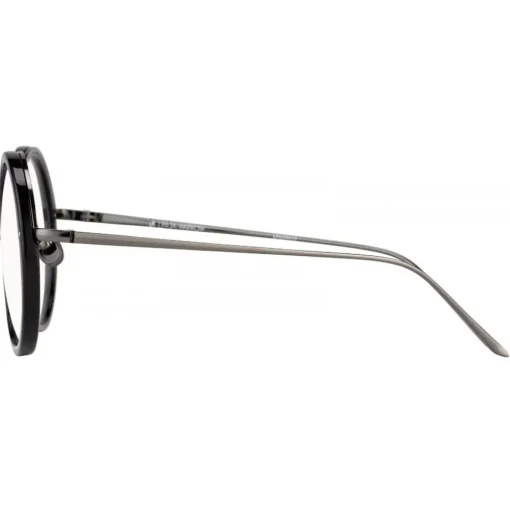 Linda Farrow - Tracy Round Optical Glasses in Black - LFL239C19OPT - Eyewear - Avvenice
