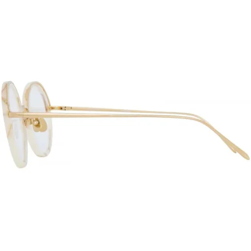 Linda Farrow - Tracy Round Optical Glasses in Quartz - LFL239C55OPT - Eyewear - Avvenice
