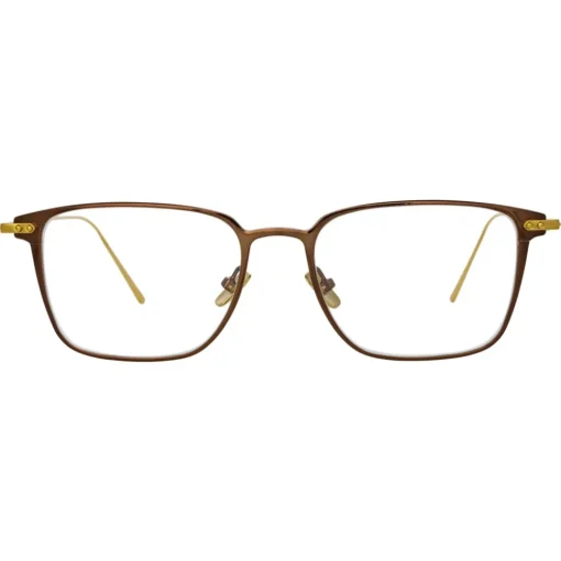 Linda Farrow - Willis Rectangular Optical Glasses in Brown - LF46C3OPT - Eyewear - Avvenice