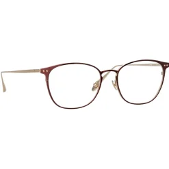 Linda Farrow - Xate Rectangular Optical Glasses in Brown - LFL1235C3OPT - Eyewear - Avvenice