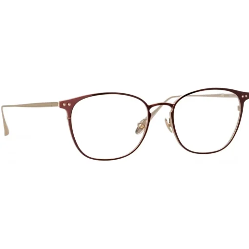 Linda Farrow - Xate Rectangular Optical Glasses in Brown - LFL1235C3OPT - Eyewear - Avvenice