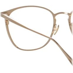 Linda Farrow - Xate Rectangular Optical Glasses in Brown - LFL1235C3OPT - Eyewear - Avvenice