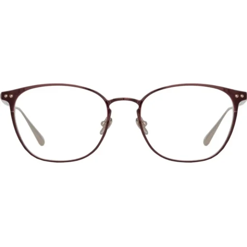 Linda Farrow - Xate Rectangular Optical Glasses in Brown - LFL1235C3OPT - Eyewear - Avvenice