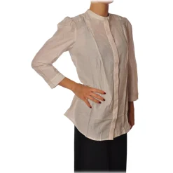 Liu Jo - Core Neck Shirt - Beige - Shirts - Made in Italy - Luxury Exclusive Collection - Avvenice^ Shirts