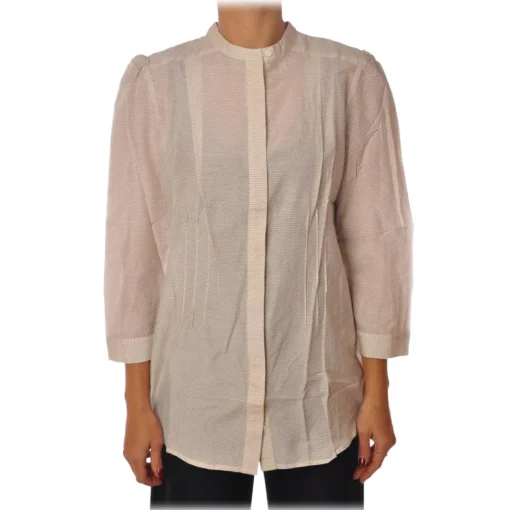 Liu Jo - Core Neck Shirt - Beige - Shirts - Made in Italy - Luxury Exclusive Collection - Avvenice^ Shirts
