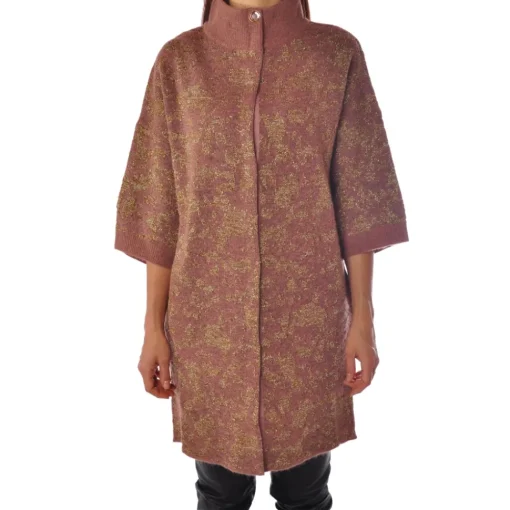 Liu Jo - Crater Neck Knit Coat - Pink - Jacket - Made in Italy - Luxury Exclusive Collection - Avvenice^ Jackets