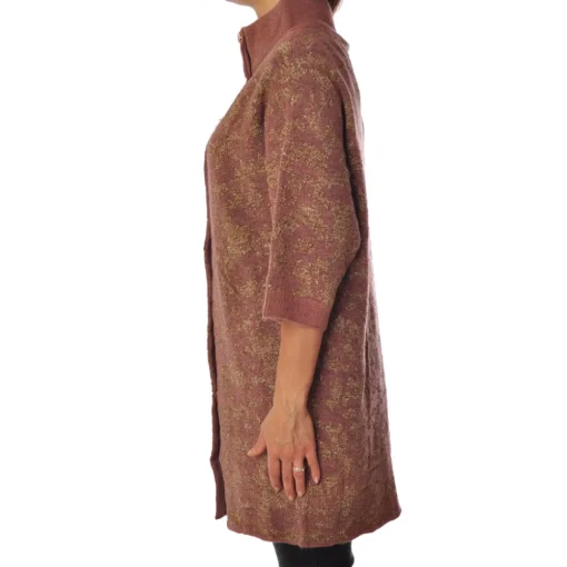 Liu Jo - Crater Neck Knit Coat - Pink - Jacket - Made in Italy - Luxury Exclusive Collection - Avvenice^ Jackets
