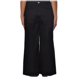 Liu Jo - - Bell Leg Pant with Jewel Buttons - Black - Trousers - Made in Italy - Luxury Exclusive Collection - Avvenice^ Trousers