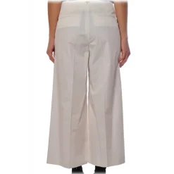 Liu Jo - - Bell Leg Pant with Jewel Buttons - White - Trousers - Made in Italy - Luxury Exclusive Collection - Avvenice