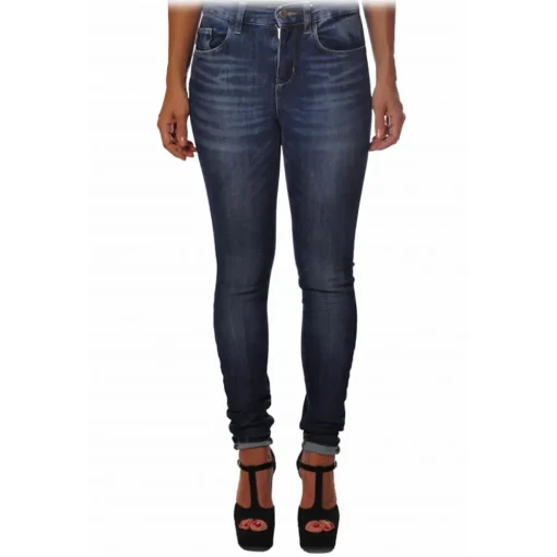 Liu Jo - Stretch Skinny Medium Waist Jeans - Blue - Trousers - Made in Italy - Luxury Exclusive Collection - Avvenice^ Trousers