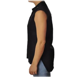 Liu Jo - Top with Studs Detail on Collar - Black - Made in Italy - Luxury Exclusive Collection - Avvenice^ Tops