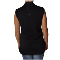 Liu Jo - Top with Studs Detail on Collar - Black - Made in Italy - Luxury Exclusive Collection - Avvenice^ Tops