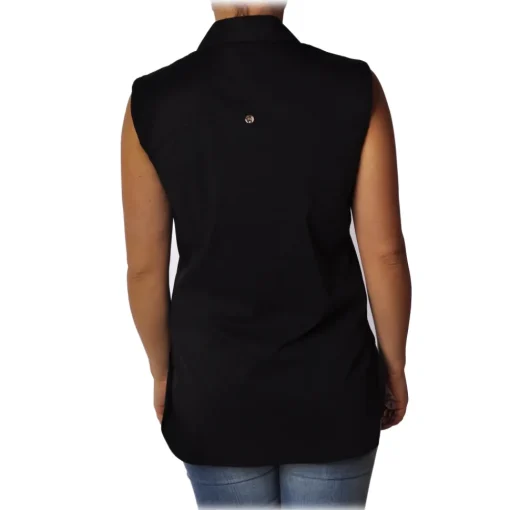 Liu Jo - Top with Studs Detail on Collar - Black - Made in Italy - Luxury Exclusive Collection - Avvenice^ Tops