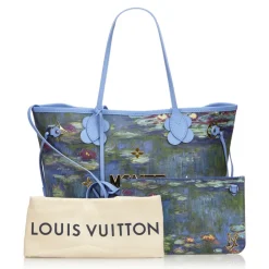 Louis Vuitton Vintage - 2017 Masters Collection Neverfull MM Monet Bag - Blue - Leather Handbag - Luxury High Quality - Avvenice^ Vintage Bags