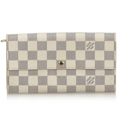 Louis Vuitton Vintage - Damier Azur Sarah Wallet - White Ivory Blue - Damier Leather Handbag - Luxury High Quality - Avvenice
