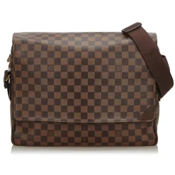 Louis Vuitton Vintage - Damier Ebene Shelton GM Bag - Brown - Damier Canvas and Leather Handbag - Luxury High Quality - Avvenice^ Vintage Bags