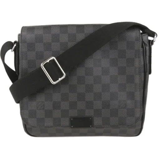 Louis Vuitton Vintage - Damier Graphite District PM - Black Gray - Damier Canvas Crossbody Bag - Luxury High Quality - Avvenice^ Vintage Bags