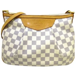 Louis Vuitton Vintage - Damier Azur Siracusa PM - White - Damier Canvas Crossbody Bag - Luxury High Quality - Avvenice^ Vintage Bags