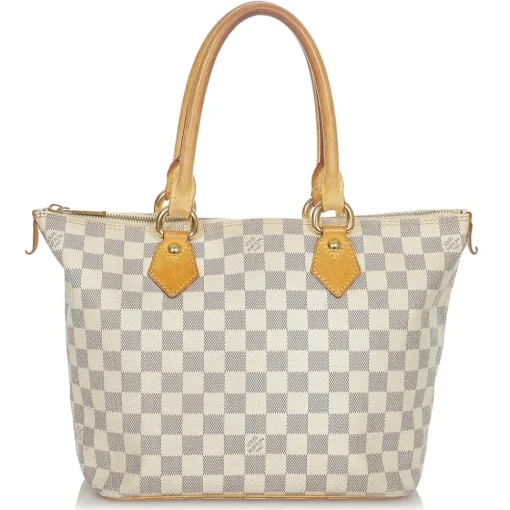 Louis Vuitton Vintage - Damier Azur Saleya PM - White Blue - Damier Canvas and Leather Handbag - Luxury High Quality - Avvenice^ Vintage Bags