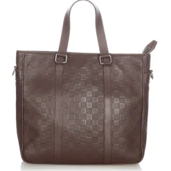 Louis Vuitton Vintage - Damier Infini Tadao - Dark Brown - Calf Leather Satchel - Luxury High Quality - Avvenice^ Vintage Bags