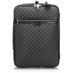 Louis Vuitton Vintage - Damier Graphite Pegase 55 - Black Gray - Damier Canvas and Leather Trolley - Luxury High Quality - Avvenice^ Vintage Luggage