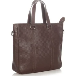 Louis Vuitton Vintage - Damier Infini Tadao - Dark Brown - Calf Leather Satchel - Luxury High Quality - Avvenice^ Vintage Bags