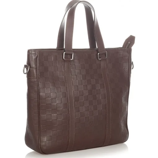 Louis Vuitton Vintage - Damier Infini Tadao - Dark Brown - Calf Leather Satchel - Luxury High Quality - Avvenice^ Vintage Bags