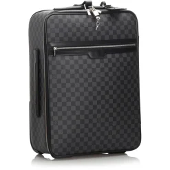 Louis Vuitton Vintage - Damier Graphite Pegase 55 - Black Gray - Damier Canvas and Leather Trolley - Luxury High Quality - Avvenice^ Vintage Luggage