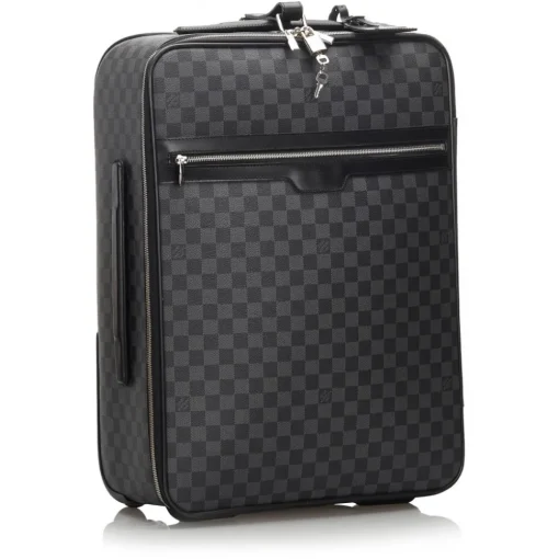 Louis Vuitton Vintage - Damier Graphite Pegase 55 - Black Gray - Damier Canvas and Leather Trolley - Luxury High Quality - Avvenice^ Vintage Luggage
