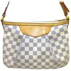Louis Vuitton Vintage - Damier Azur Siracusa PM - White - Damier Canvas Crossbody Bag - Luxury High Quality - Avvenice^ Vintage Bags