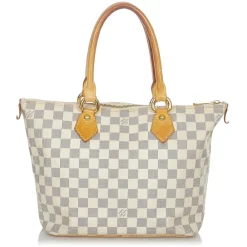 Louis Vuitton Vintage - Damier Azur Saleya PM - White Blue - Damier Canvas and Leather Handbag - Luxury High Quality - Avvenice^ Vintage Bags