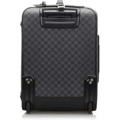 Louis Vuitton Vintage - Damier Graphite Pegase 55 - Black Gray - Damier Canvas and Leather Trolley - Luxury High Quality - Avvenice^ Vintage Luggage