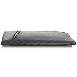 Louis Vuitton Vintage - Damier Graphite Poche Documents - Black Gray - Canvas Handbag - Luxury High Quality - Avvenice