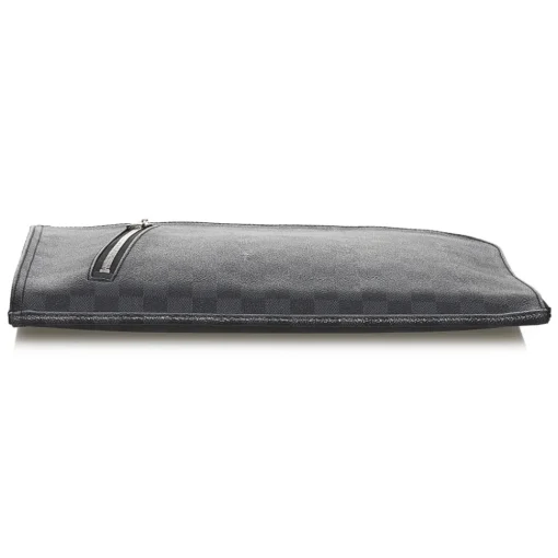 Louis Vuitton Vintage - Damier Graphite Poche Documents - Black Gray - Canvas Handbag - Luxury High Quality - Avvenice