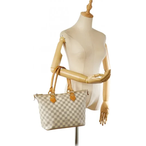 Louis Vuitton Vintage - Damier Azur Saleya PM - White Blue - Damier Canvas and Leather Handbag - Luxury High Quality - Avvenice^ Vintage Bags