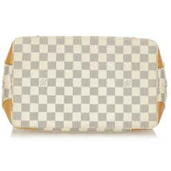 Louis Vuitton Vintage - Damier Hampstead PM White Blue Damier Canvas and Vachetta Leather Shoulder Bag - Luxury High Quality - Avvenice^ Vintage Bags
