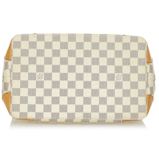 Louis Vuitton Vintage - Damier Hampstead PM White Blue Damier Canvas and Vachetta Leather Shoulder Bag - Luxury High Quality - Avvenice^ Vintage Bags