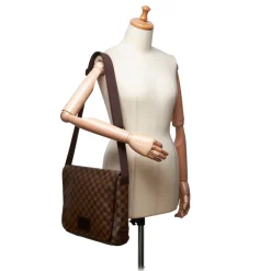 Louis Vuitton Vintage - Damier Ebene Brooklyn MM Bag - Brown - Damier Canvas and Leather Handbag - Luxury High Quality - Avvenice^ Vintage Bags