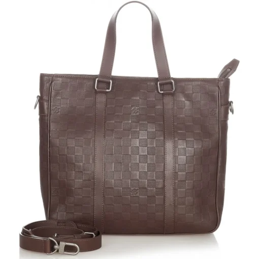 Louis Vuitton Vintage - Damier Infini Tadao - Dark Brown - Calf Leather Satchel - Luxury High Quality - Avvenice^ Vintage Bags