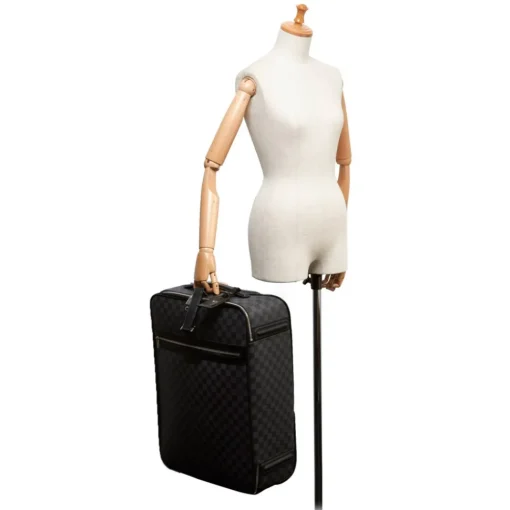 Louis Vuitton Vintage - Damier Graphite Pegase 55 - Black Gray - Damier Canvas and Leather Trolley - Luxury High Quality - Avvenice^ Vintage Luggage