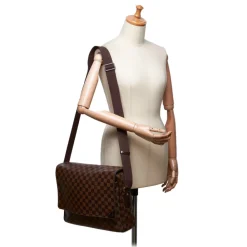 Louis Vuitton Vintage - Damier Ebene Shelton GM Bag - Brown - Damier Canvas and Leather Handbag - Luxury High Quality - Avvenice^ Vintage Bags