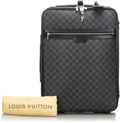 Louis Vuitton Vintage - Damier Graphite Pegase 55 - Black Gray - Damier Canvas and Leather Trolley - Luxury High Quality - Avvenice^ Vintage Luggage