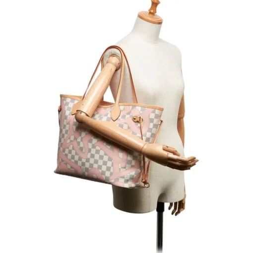 Louis Vuitton Vintage - Damier Azur Tahitienne Neverfull MM Bag - White - Leather Handbag - Luxury High Quality - Avvenice
