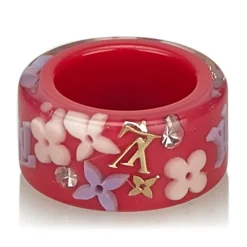Louis Vuitton Vintage - Inclusion Ring - Pink - Resin - LV Ring - Luxury High Quality - Avvenice^ Vintage Jewelry
