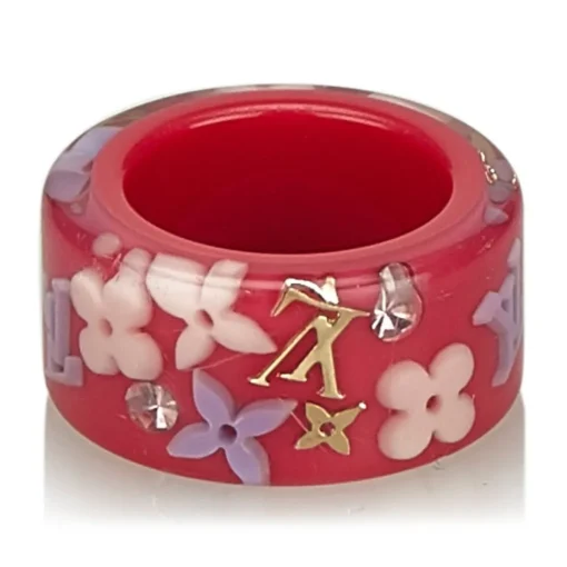 Louis Vuitton Vintage - Inclusion Ring - Pink - Resin - LV Ring - Luxury High Quality - Avvenice^ Vintage Jewelry