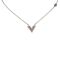 Louis Vuitton Vintage - Lacquer Essential V Necklace - Silver - LV Necklace - Luxury High Quality - Avvenice^ Vintage Jewelry