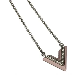 Louis Vuitton Vintage - Lacquer Essential V Necklace - Silver - LV Necklace - Luxury High Quality - Avvenice^ Vintage Jewelry