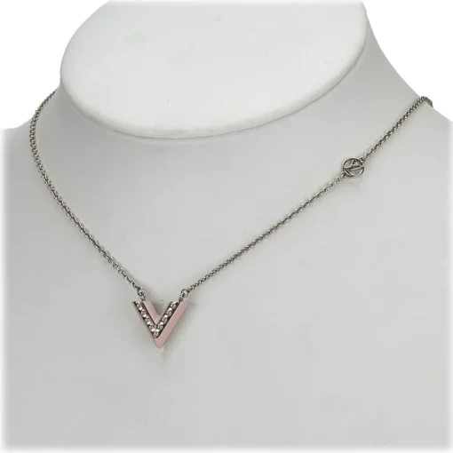 Louis Vuitton Vintage - Lacquer Essential V Necklace - Silver - LV Necklace - Luxury High Quality - Avvenice^ Vintage Jewelry